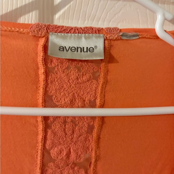 Beautiful Avenue Vibrant Orange Lace Cardigan. Size 18/20 like new! - Picture 3 of 3